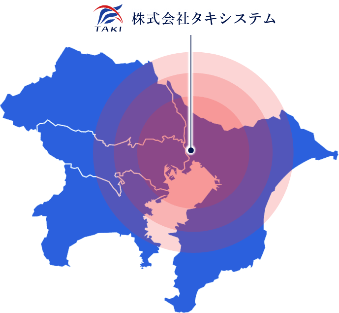 千葉県を中心に都内も含む地図